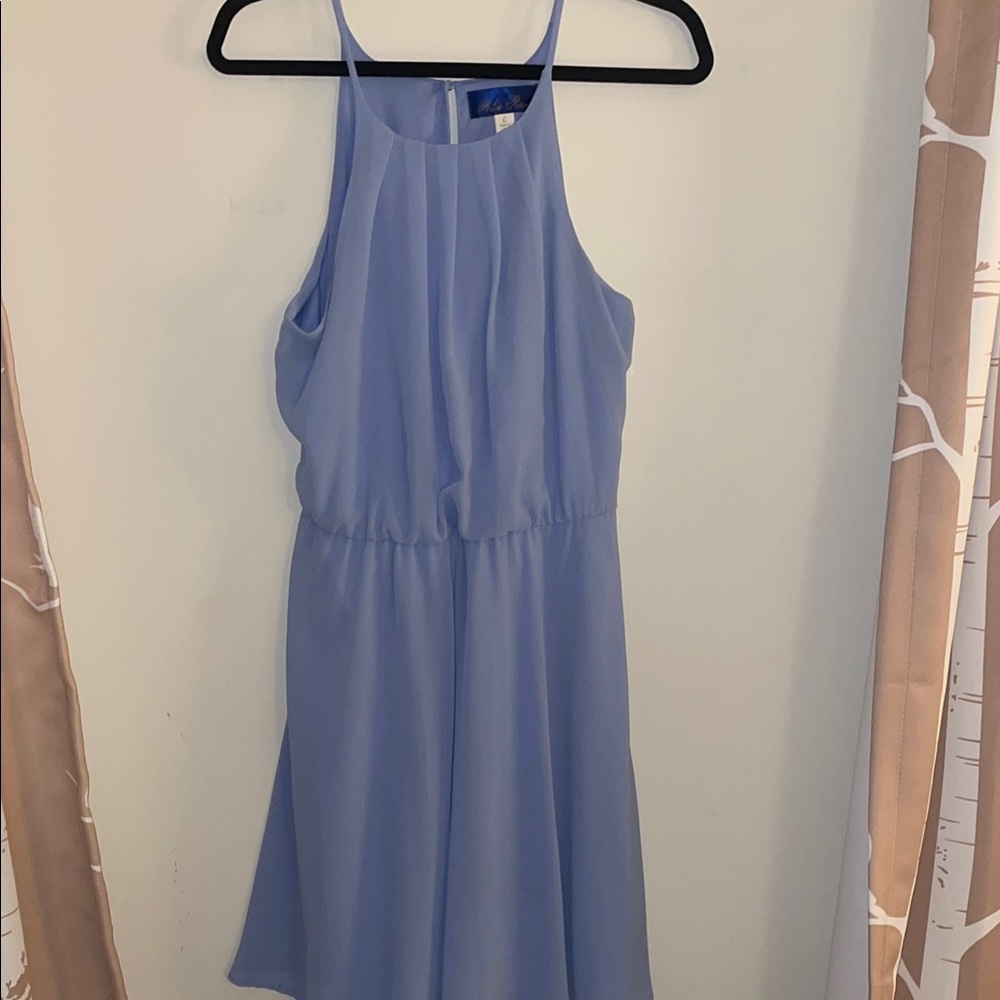 Light Blue Halter Style Dress